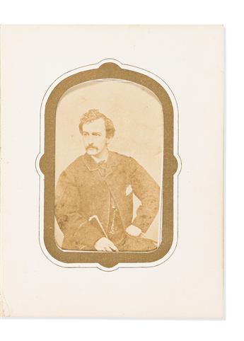 (CIVIL WAR--MASSACHUSETTS.) Carte-de-visite album including John Wilkes Booth and Union officers, apparently compiled by Gov. Andrew.